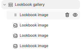 Lookbook gallery settings