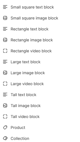 Multimedia grid blocks