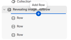 Reveal rows settings