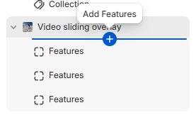 Video sliding overlay add block